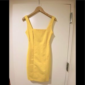 Zara yellow pencil cocktail dress